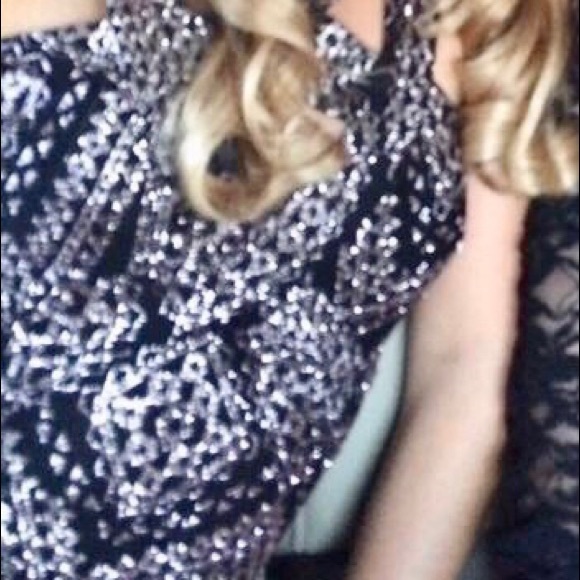 Black with shiny rose gold tight dress - Picture 7 of 7